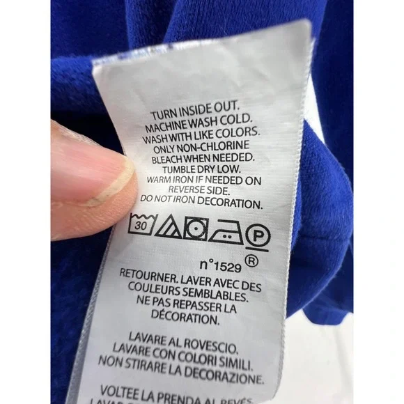 Polo Ralph Lauren Royal Blue Hoodie Sweatshirt with Red Pony Logo Size S - Picture 5 of 11